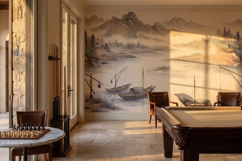 Carta da parati Foschia delle Gru© in una sala giochi d'albergo