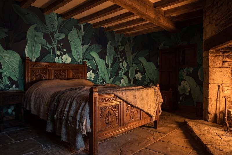 Carta da parati Notte di Giada© in una camera da letto