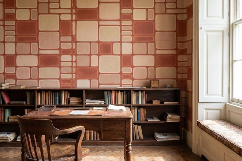 Carta da parati Rosetta di Terracotta© in un ufficio