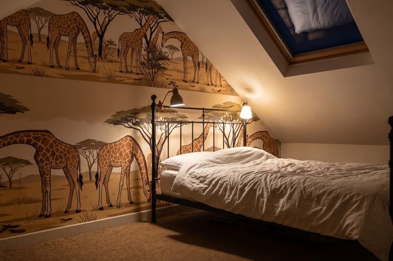 Carta da parati Sosta sotto l'Acacia© in una camera da letto